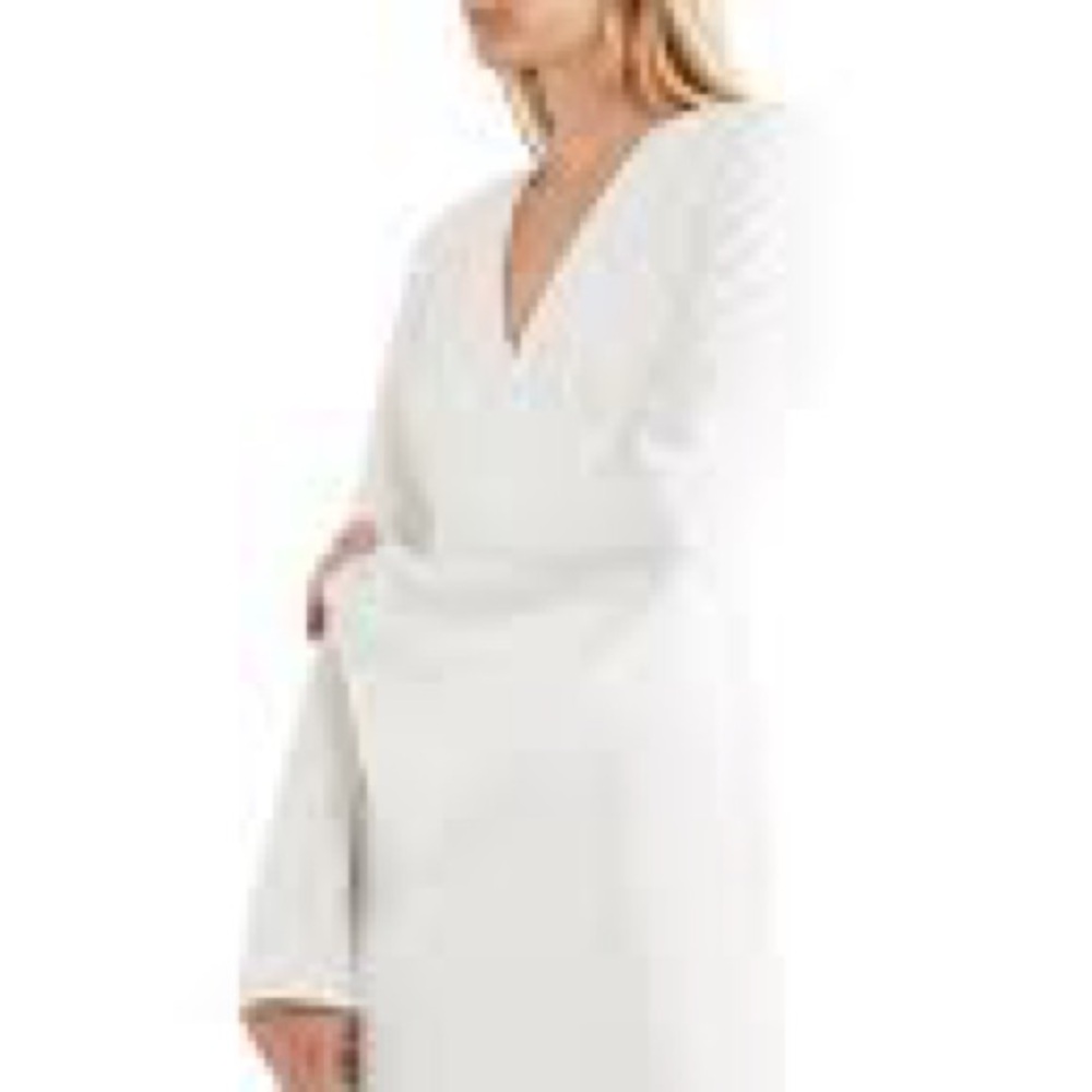 Ellery White Crepe Resort Midi Wide Bell Sleeve Dress NWT M/L $1495 Retail - Picture 4 of 15
